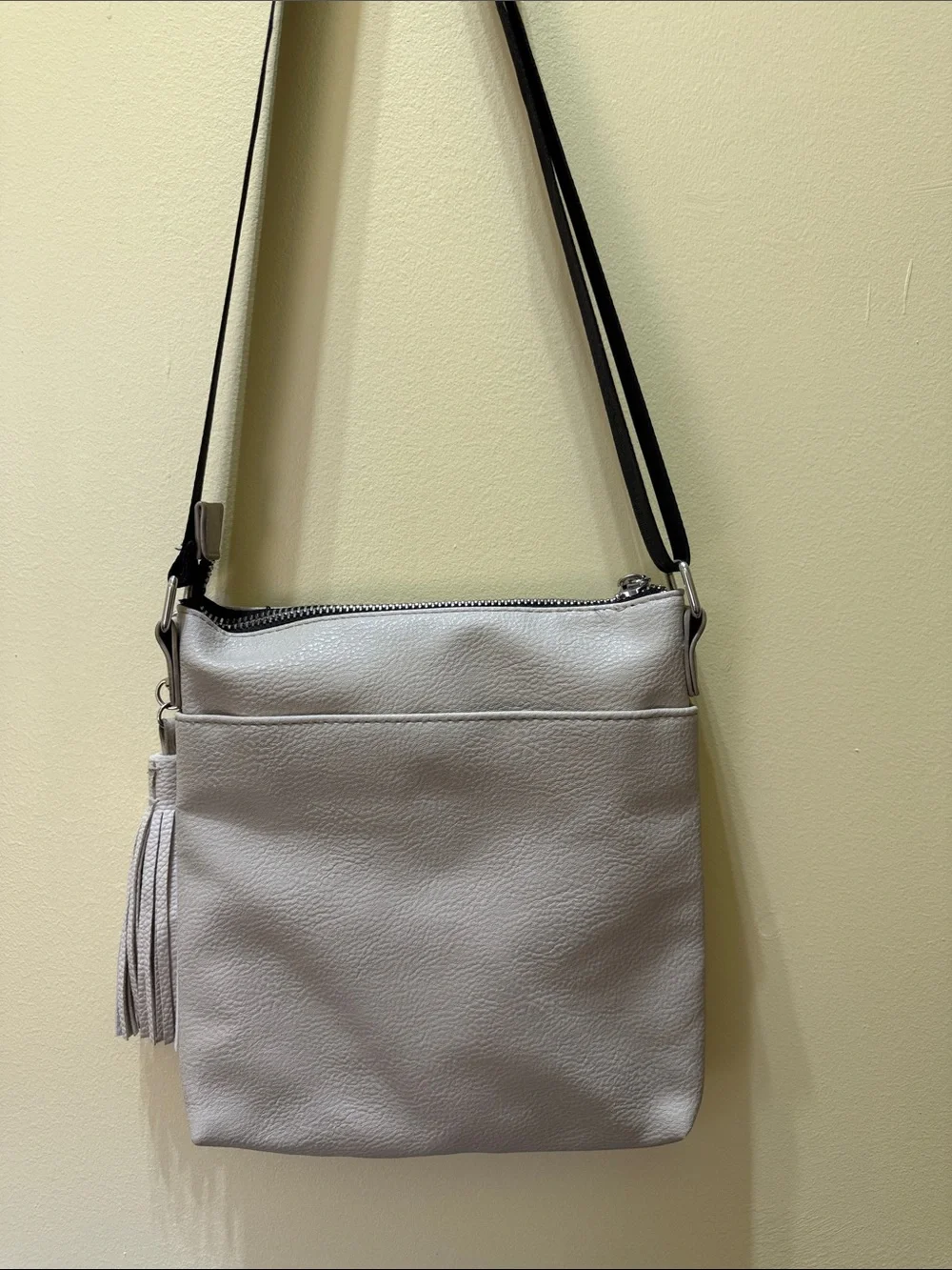 Steve Madden White Crossbody Bag with Tassel